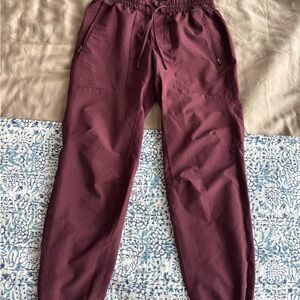 Lululemon Athletica Black and Burgundy Joggers
